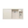 Blanco AXIA III 6 S RH Silgranit 1.5 Bowl Inset Kitchen Sink With Drain Remote Control - Soft White - 527045 -Kitchen Shop b l blanco 527045