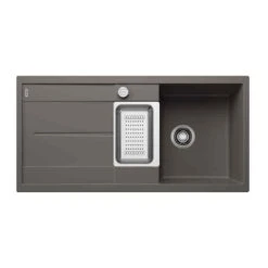 Blanco METRA 6 S Silgranit 1.5 Bowl Inset Reversible Kitchen Sink - Volcano Grey - 527299