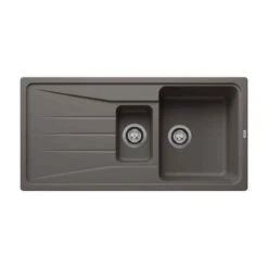 Blanco SONA 6 S Silgranit 1.5 Bowl Inset Reversible Kitchen Sink - Volcano Grey - 527337