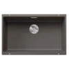 Blanco SUBLINE 700-U Silgranit 1 Bowl Undermount Kitchen Sink With Manual InFino Waste - Volcano Grey - 527356 -Kitchen Shop b l blanco 527356