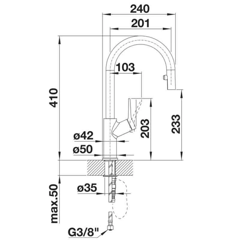 Blanco CARENA-S Vario Pull-Out Spout Galvanic Chrome Kitchen Tap - Chrome - BM3118CH 5 Blanco CARENA-S Vario Pull-Out Spout Galvanic Chrome Kitchen Tap - Chrome - BM3118CH - Image 3