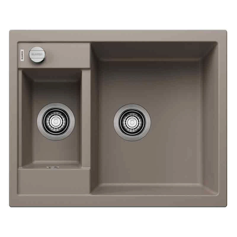 Blanco METRA 6 1.5 Bowl Inset Silgranit Reversible Kitchen Sink With Drain Remote Control - Tartufo - 517351 3 Blanco METRA 6 1.5 Bowl Inset Silgranit Reversible Kitchen Sink With Drain Remote Control - Tartufo - 517351