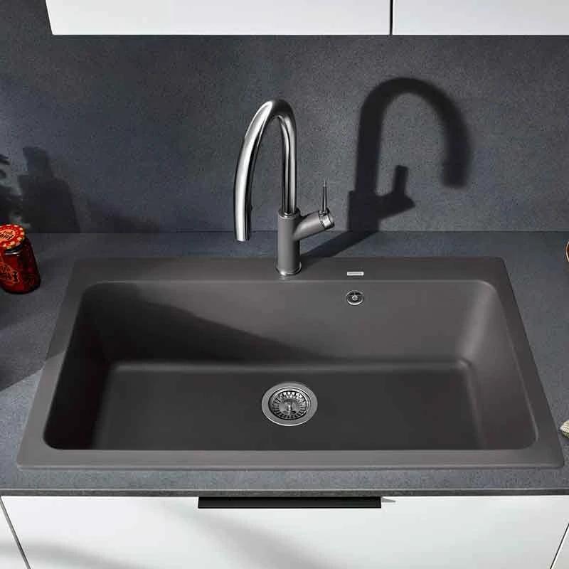 Blanco NAYA XL 9 1 Bowl Inset Silgranit Kitchen Sink - Alumetallic - 521814 3 Blanco NAYA XL 9 1 Bowl Inset Silgranit Kitchen Sink - Alumetallic - 521814