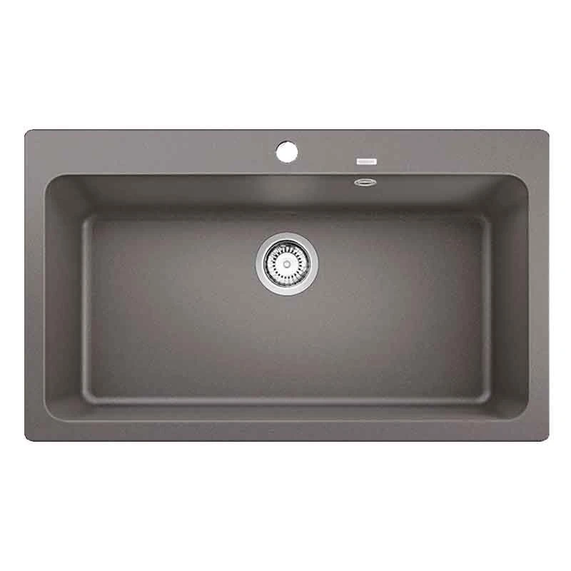 Blanco NAYA XL 9 1 Bowl Inset Silgranit Kitchen Sink - Alumetallic - 521814 4 Blanco NAYA XL 9 1 Bowl Inset Silgranit Kitchen Sink - Alumetallic - 521814 - Image 2