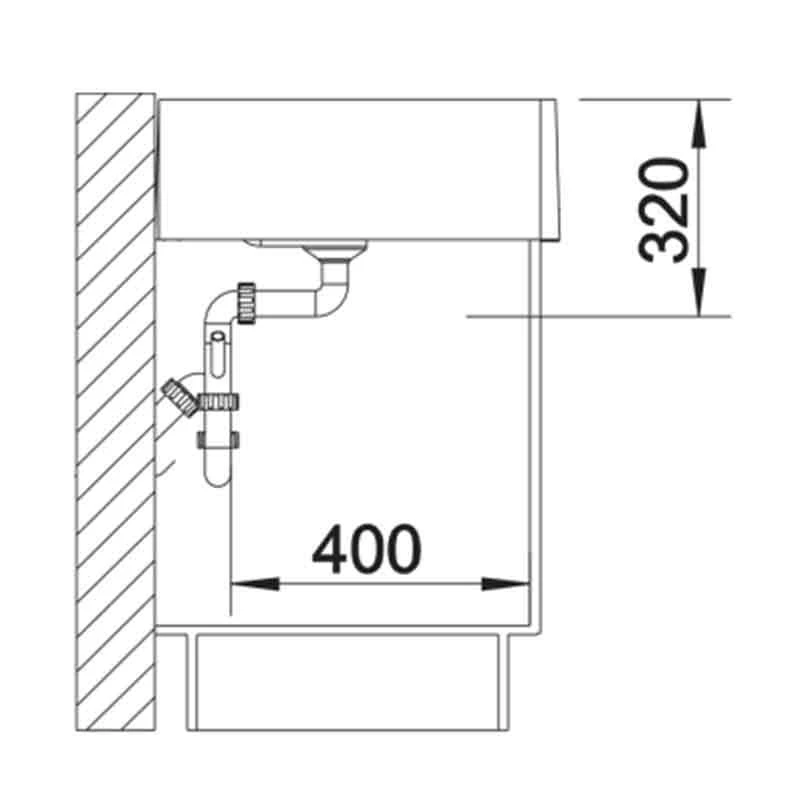 Blanco PANOR 60 1 Bowl Inset Ceramic Kitchen Sink - Chrystal White - 514486 8 Blanco PANOR 60 1 Bowl Inset Ceramic Kitchen Sink - Chrystal White - 514486 - Image 6
