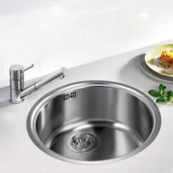 Blanco RONDO SOL-IF 1 Bowl Inset Stainless Steel Kitchen Sink - Brushed Finish - 514647