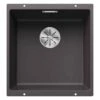 Blanco SUBLINE 400-U 1 Bowl Undermount Silgranit Kitchen Sink With Manual InFino Waste - Rock Grey - 523423 -Kitchen Shop blanco subline 523423