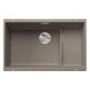 Blanco SUBLINE 700-U Level LH 1 Bowl Undermount Silgranit Kitchen Sink With Manual InFino Waste - Tartufo - 523545 -Kitchen Shop blanco subline 523545