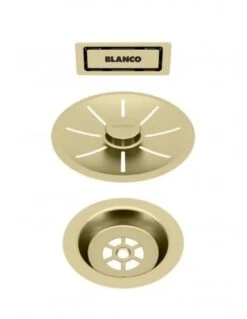 Blanco Infino Waste And Overflow Single Bowl - Satin Gold - 203476