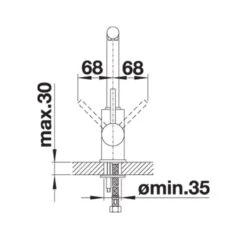 Blanco MILA Eco Flow Regulated Kitchen Mixer Tap - Chrome - 526142 -Kitchen Shop blanco 526142 dimensions