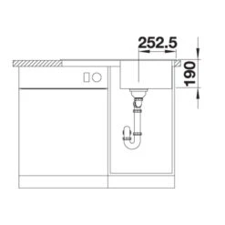 Blanco Legra 45 S Silgranit 1 Bowl Inset Reversible Kitchen Sink - Soft White - 527085 9 Blanco Legra 45 S Silgranit 1 Bowl Inset Reversible Kitchen Sink - Soft White - 527085 -Kitchen Shop blanco 527085 front view
