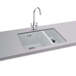 Carron Phoenix Haven 150-16 1.5 Bowl Undermount Kitchen Sink - Polar White - 125.0696.035
