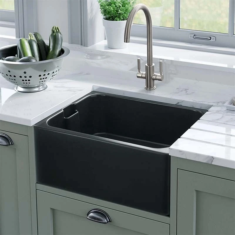 Rangemaster Farmhouse Belfast 1 Bowl Fire Clay Ceramic Kitchen Sink - Anthracite - CFBL595AN/ 5 Rangemaster Farmhouse Belfast 1 Bowl Fire Clay Ceramic Kitchen Sink - Anthracite - CFBL595AN/ - Image 3