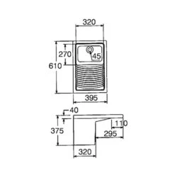 Thomas Denby Small Ceramic Laundry Sink - White - CLS -Kitchen Shop c l cls 3