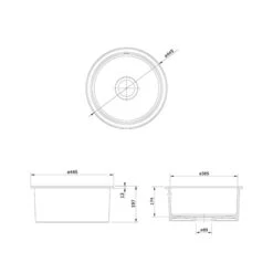 Rangemaster Rustique 445x445 1 Bowl Fire Clay Ceramic Kitchen Sink - White - CRUB385WH/ -Kitchen Shop c r crub385wh 3