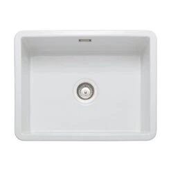 Rangemaster Rustique 598x462 1 Bowl Fire Clay Ceramic Kitchen Sink - White - CRUB5340WH/