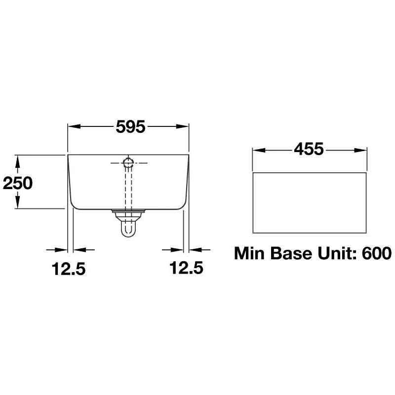 Rangemaster Classic Belfast 1 Bowl Fire Clay Ceramic Kitchen Sink - White - CCBL595WH/ 4 Rangemaster Classic Belfast 1 Bowl Fire Clay Ceramic Kitchen Sink - White - CCBL595WH/ - Image 2