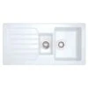 Prima 1.5 Bowl & Drainer Reversible Inset Ceramic Kitchen Sink - White - CPR410 -Kitchen Shop cpr410