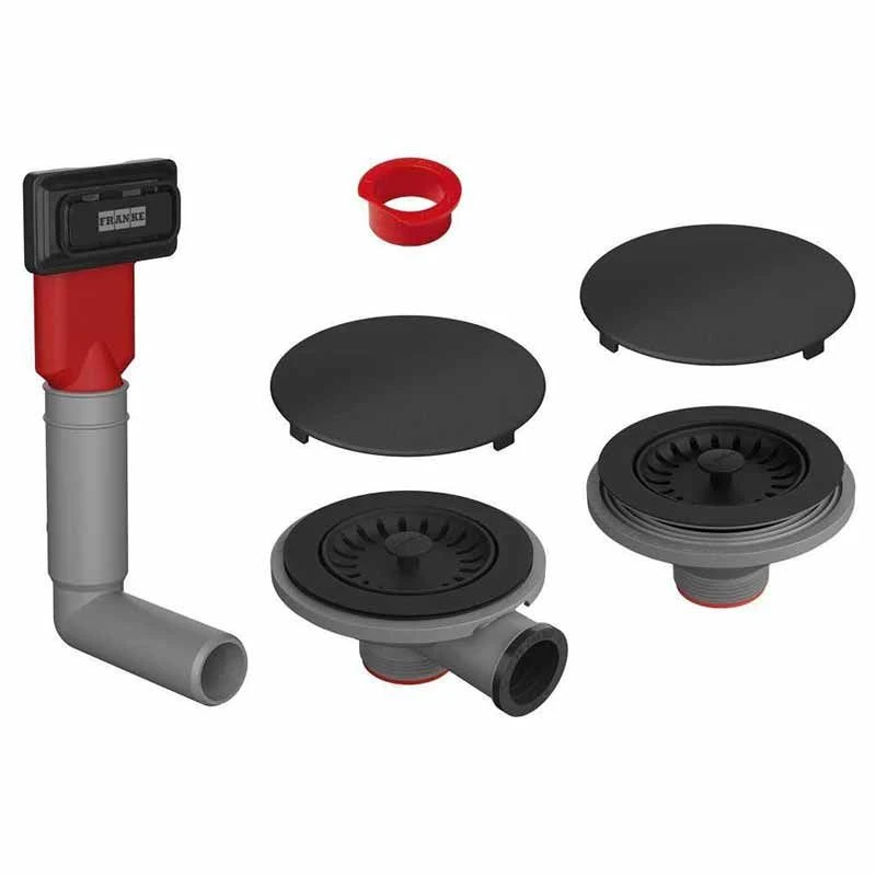 Franke Colourline 2 Bowl Rectangle Overflow & Waste Cover - Matt Black - 112.0658.484 3 Franke Colourline 2 Bowl Rectangle Overflow & Waste Cover - Matt Black - 112.0658.484