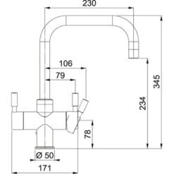 Franke Omni Contemporary 4-in-1 Manual Kitchen Tap - Gold - 119.0513.227 -Kitchen Shop franke conremporary technical 3