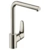 Hansgrohe Focus M41 Single Lever Kitchen Mixer Tap 280 Single Spray Mode - Stainless Steel - 31817800 2 Hansgrohe Focus M41 Single Lever Kitchen Mixer Tap 280 Single Spray Mode - Stainless Steel - 31817800 -Kitchen Shop h a hansgrohe 31817800