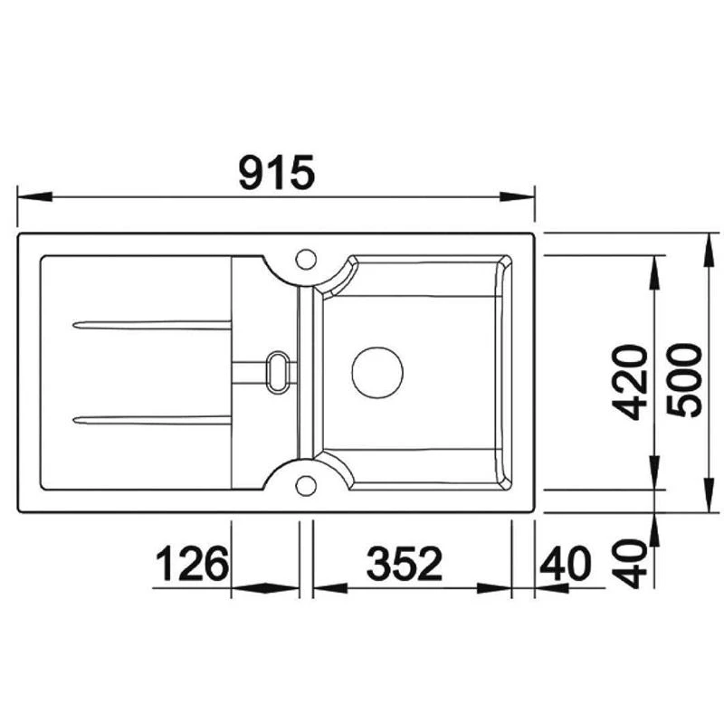 Thomas Denby Harmony XW 1 Bowl Reversible Ceramic Kitchen Sink & Drainer - White - HAR9110WH 4 Thomas Denby Harmony XW 1 Bowl Reversible Ceramic Kitchen Sink & Drainer - White - HAR9110WH - Image 2