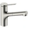Hansgrohe Zesis M33 Single Lever Kitchen Mixer Tap 150 With Pull-Out Spray 2Jet Sbox Lite - Stainless Steel - 74803800 1 Hansgrohe Zesis M33 Single Lever Kitchen Mixer Tap 150 With Pull-Out Spray 2Jet Sbox Lite - Stainless Steel - 74803800 -Kitchen Shop hansgrohe 74803800