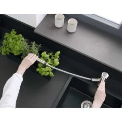 Hansgrohe Zesis M33 Single Lever Kitchen Mixer Tap 150 With Pull-Out Spray 2Jet Sbox Lite - Stainless Steel - 74803800 9 Hansgrohe Zesis M33 Single Lever Kitchen Mixer Tap 150 With Pull-Out Spray 2Jet Sbox Lite - Stainless Steel - 74803800 -Kitchen Shop hansgrohe 74803800 lifestyle2 1