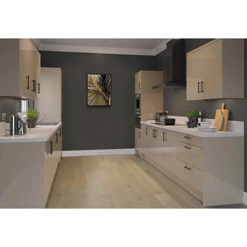 Kitchen Kit Slab 300mm Base Cabinet - Super Gloss - Cashmere - Flatpacked - FKKF0101 4 Kitchen Kit Slab 300mm Base Cabinet - Super Gloss - Cashmere - Flatpacked - FKKF0101 - Image 2