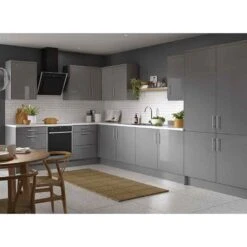 Kitchen Kit Slab Appliance Door - 715x596mm - Super Gloss - Dust Grey - FKKF0327 -Kitchen Shop k i kitchen kit fkkf0327 lifestyle1