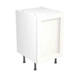Kitchen Kit Shaker 500mm Base Cabinet - Ultra Matt - White - Flatpacked - FKKH0503