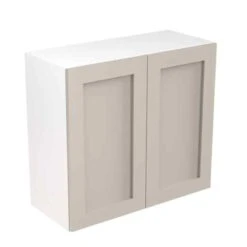 Kitchen Kit Shaker 800mm Wall Cabinet - Ultra Matt - Light Grey - Flatpacked - FKKH0738