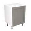 Kitchen Kit Shaker 600mm Base Cabinet - Ultra Matt - Dust Grey - Flatpacked - FKKH0804 -Kitchen Shop k i kitchen kit fkkh0804