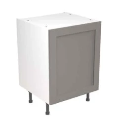 Kitchen Kit Shaker 600mm Base Cabinet - Ultra Matt - Dust Grey - Flatpacked - FKKH0804