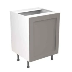 Kitchen Kit Shaker 600mm Sink/Hob Cabinet - Ultra Matt - Dust Grey - Flatpacked - FKKH0835