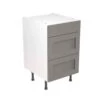 Kitchen Kit Shaker 500mm 3 Drawer Base Cabinet - Ultra Matt - Dust Grey - Flatpacked - FKKH0841 1 Kitchen Kit Shaker 500mm 3 Drawer Base Cabinet - Ultra Matt - Dust Grey - Flatpacked - FKKH0841 -Kitchen Shop k i kitchen kit fkkh0841