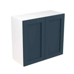 Kitchen Kit Shaker 800mm Wall Cabinet - Ultra Matt - Indigo Blue - Flatpacked - FKKH1338