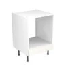 Kitchen Kit J-Pull 600mm Base Oven Cabinet - Super Gloss - White - Flatpacked - FKKJ0005 -Kitchen Shop k i kitchen kit fkkj0005