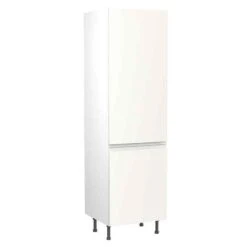 Kitchen Kit J-Pull 600mm Tall Larder Cabinet - Super Gloss - White - Flatpacked - FKKJ0034