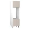 Kitchen Kit J-Pull 600mm Tall Double Oven Housing - Super Gloss - White - Flatpacked - FKKJ0021 -Kitchen Shop k i kitchen kit fkkj0221