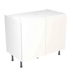 Kitchen Kit J-Pull 1000mm Base Cabinet - Ultra Matt - White - Flatpacked - FKKJ0508