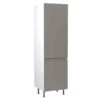Kitchen Kit J-Pull 600mm Tall 70/30 Fridge/Freezer Housing - Ultra Matt - Dust Grey - Flatpacked - FKKJ0822 -Kitchen Shop k i kitchen kit fkkj0822
