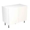 Kitchen Kit Value Slab 1000mm Base Cabinet - Standard Matt - White - Flatpacked - FKKM1008