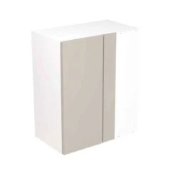 Kitchen Kit Value Slab 600mm Blind Corner Wall Cabinet - Standard Matt - Light Grey - Flatpacked - FKKM1216