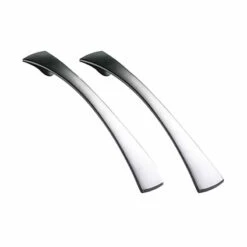 Kitchen Kit 167 Tapered Bow Kitchen Cabinet Handles - Pack Of 2 - Satin Chrome - KKHTBH
