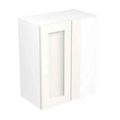 Kitchen Kit Rigid Shaker 600mm Blind Corner Wall Cabinet - Ultra Matt - White - Pre-Assembled - RKKH0516