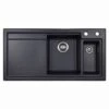 Thomas Denby Lydian Chef 1.5 Bowl Kitchen Sink & LH Drainer - Basalt Satin - LYD1020LBA -Kitchen Shop l y lyd1020lba