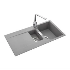 Rangemaster Mayon 1.5 Bowl Igneous Granite Kitchen Sink - Dove Grey - MAY1052DG/ -Kitchen Shop m a may1052dg 2