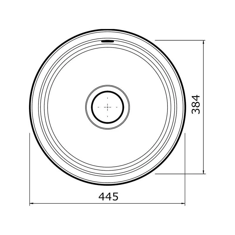 Thomas Denby Metro 1 Bowl Ceramic Round Bowl Kitchen Sink - White - MET1060 4 Thomas Denby Metro 1 Bowl Ceramic Round Bowl Kitchen Sink - White - MET1060 - Image 2