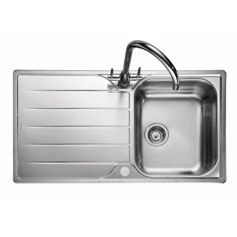 Rangemaster Michigan 1 Bowl Stainless Steel Kitchen Sink - MG9501/ 3 Rangemaster Michigan 1 Bowl Stainless Steel Kitchen Sink - MG9501/